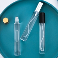 Flacon pulvérisateur en verre pour parfum, 10ml, 5 pièces, rond ou carré, bouteille vide, pour les produits cosmétiques
