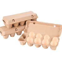 Vente en gros d'usine, boîte à œufs en papier de 10 unités, logo personnalisé, boîte à œufs en pulpe moulée compostable pour supermarché