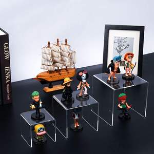 Rehausseurs d'affichage en acrylique transparent 2 ensembles, présentoirs à 3 niveaux pour figurines <span class=keywords><strong>Amiibo</strong></span> Pop, dessert, bijoux-3 "x 4" x <span class=keywords><strong>5</strong></span>" - Product Image 2