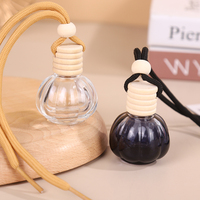JH149 Bouteille de parfum de voiture suspendue en forme de citrouille noire-Diffuseur d'huiles essentielles, désodorisant pour voiture d'aromathérapie, cadeau unique