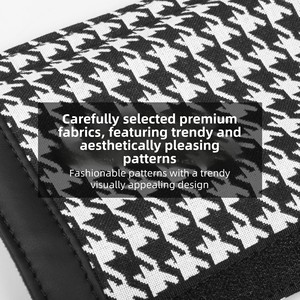 Funda para Cinturón de Seguridad de Coche con Patrón de Pata de Gallo, Almohadilla de Hombro de Cuero de Lujo Universal, Protector Multifuncional Universal para Todas las Estaciones - Product Image 5