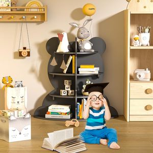 202501 enfants étagère ours enfant en bas âge <span class=keywords><strong>livre</strong></span> support 4 niveaux bébé enfant bibliothèque jouet organisateur <span class=keywords><strong>livre</strong></span> stockage bois <span class=keywords><strong>présentoir</strong></span> étagère - Product Image 4