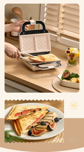 Plancha Multifuncional Seis en Uno con Placas Intercambiables para Sándwiches, Waffles y Donuts - Product Image 4