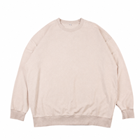 Sweat-shirt unisexe à col rond en coton et polyester mélangé, 400 g/m², effet délavé, style streetwear, personnalisable avec logo, fournisseur.