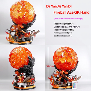 Figurine d'action Anime 56cm Portgas D. Ace Flame Emperor avec boule <span class=keywords><strong>de</strong></span> feu lumineuse, 16 couleurs changeantes, modè<span class=keywords><strong>le</strong></span> <span class=keywords><strong>de</strong></span> collection, poupée, cadeau - Product Image 4