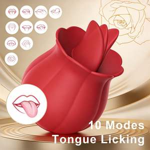 Fabrikneuer Rosen-<span class=keywords><strong>Vibrator</strong></span> mit Zungenleckfunktion – Leistungsstarker Oral-Rosen-<span class=keywords><strong>Vibrator</strong></span> für Frauen - Product Image 3
