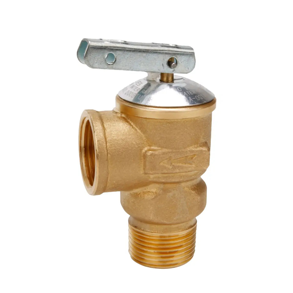 Low lead brass safety valve NPT water heater with American standard 150psi pressure reducing valve throttling