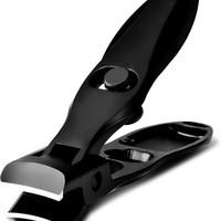Coupe-ongles mini Longhui en acier inoxydable à mâchoires larges, poignée antidérapante, portable, à bouche oblique, pour ongles épais et durs