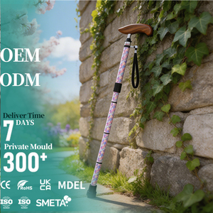 Bâton de <span class=keywords><strong>marche</strong></span> unisexe JINDA Fashion - Canne autoportante en fibre de carbone avec impression UV personnalisée, design <span class=keywords><strong>pliable</strong></span>, capacité de charge de 100 kg, <span class=keywords><strong>bois</strong></span> - Product Image 1