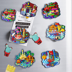 Aimants de réfrigérateur en caoutchouc magnétique puissant de différents pays, souvenirs personnalisés, logo 3D promotionnel - Product Image 1