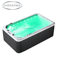 Mini piscine de spa de nage extérieure en fibre de verre conteneur de natation piscine bain à remous fête spa creusé intégré