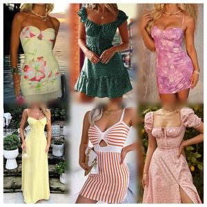 Vendite dirette della fabbrica estate signore vestito da donna a fiori <span class=keywords><strong>abbigliamento</strong></span> <span class=keywords><strong>Sexy</strong></span>, abito Casual all'ingrosso abiti da donna di moda Maxi abiti - Product Image 3