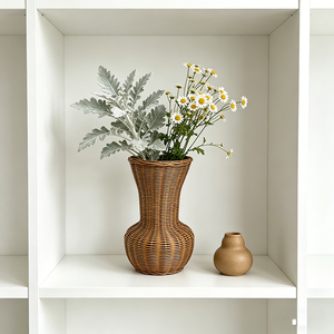 <span class=keywords><strong>Vase</strong></span> à fleurs en <span class=keywords><strong>rotin</strong></span> écologique, <span class=keywords><strong>vase</strong></span> en <span class=keywords><strong>rotin</strong></span> respirant et durable en plastique pour fleurs séchées et herbe de la <span class=keywords><strong>pampa</strong></span> - Product Image 5