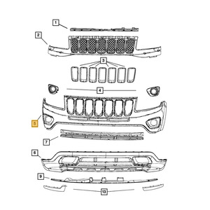 Parachoques Delantero Thzy 68109861AC para Jeep Compass 2011-2017, Pieza Nueva para Automóvil - Product Image 4