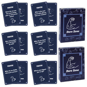 50 cartes de jeu de société interactives en papier pour les rassemblements entre amis et collègues, amusantes et avec <span class=keywords><strong>des</strong></span> <span class=keywords><strong>quiz</strong></span> - Product Image 3