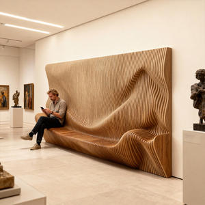 Decoración de Pared de Diseño Folclórico con Rebanadas de Madera Maciza Ecológica de Lujo, con Color Personalizado, Se Acepta OEM - Product Image 2