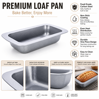 Moule à pain rectangulaire en acier au carbone sans BPA, antiadhésif, pour four domestique, de la marque XINZE