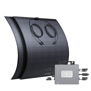 Système photovoltaïque connecté au réseau de 2000 W |   <span class=keywords><strong>4</strong></span> trackers MPPT, micro-onduleur empilable, 2 pièces, panneau <span class=keywords><strong>solaire</strong></span> flexible 240W, panneau <span class=keywords><strong>solaire</strong></span> de balcon - Product Image 3
