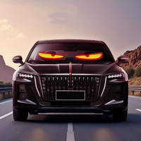 Affichage LED interactif portable et programmable pour voiture, écran souple numérique pour pare-brise de voiture et camion, effet œil de démon