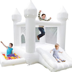 Trampolín de boda blanco para exteriores, castillo inflable, Tobogán de trampolín para fiesta de cumpleaños, ventas directas de fábrica de estilo europeo - Product Image 4