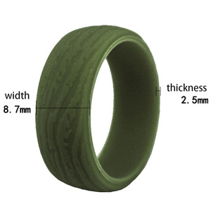 New Design <strong>Silicone</strong> <strong>Ring</strong> with Bark Pattern Hot Selling Men's Sports <strong>Ring</strong> - Product Image 5