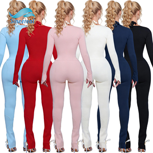 Conjuntos de Tres Piezas Personalizados, Traje Deportivo, Top de Manga Larga, Leggings, Conjunto de <span class=keywords><strong>Ropa</strong></span> Informal - Product Image 2