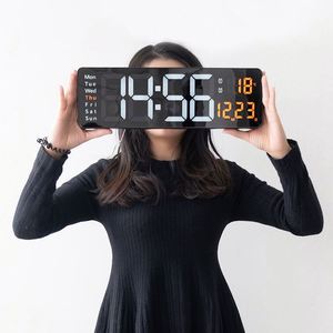 16-Inch Large Simple Living Room Screen Functional Display <b>Clock</b> for Digital Quartz <b>Led</b> Wall <b>Clock</b> Antique Style - Product Image 1