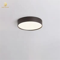 Décoration moderne, luminaire LED encastré de style nordique, surface noire, panneau lumineux rond, lampe de plafond circulaire, lampe de cuisine, lampe de salle de bain