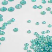 Perles de strass à coudre en résine époxy opale bleue des Caraïbes 6 mm, forme diamant, trou central, modèle YAXI 394-6, apprêts pour bijoux Palm
