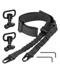 สายสะพายสองจุด CVLIFE พร้อมตัวหมุนป้องกันการหมุน 2 ชิ้น พร้อมตัวปรับความยาวตะขอโลหะสำหรับกระเป๋าล่าสัตว์และซองปืน - Product Image 1