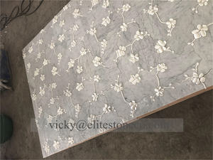 浅绿色条形大理石马赛克瓷砖后挡板厨房浴室墙壁项目手指KitKat哑光3d凹面大理石马赛克瓷砖 - Product Image 5