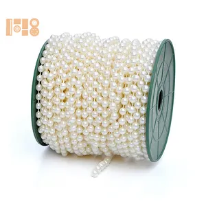 Bekleidungs zubehör ABS Imitation Perle 6mm Baumwoll faden Perlenkette