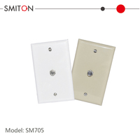 Conector Coaxial Tipo F, Placa de Pared de Una Sola Unidad