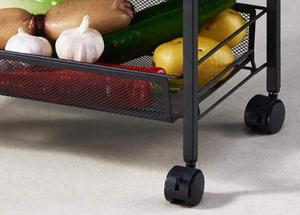 Cucina Dell'organizzatore di Immagazzinaggio Mensola con Cesti Commercio All'ingrosso Metallo Cucina Argento Stoccaggio Supporti & Rack Negozio di Visualizzazione Del Basamento Rotondo - Product Image 6