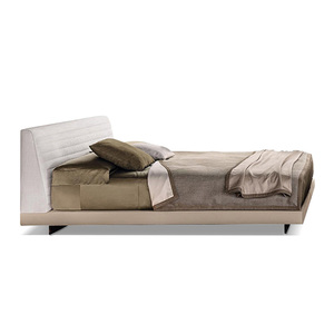 Meubles de chambre à coucher Lit double en bois <span class=keywords><strong>Literie</strong></span> en tissu Queen King Size Lit en bois avec cadre - Product Image 6