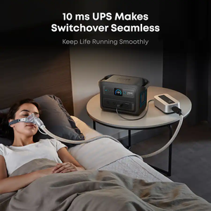 Anker SOLIX C1000X Gen 2 LiFePO4 Portable Power Station 1024Wh 2000W Long Life <b>Battery</b> for Camping RV and Home <b>Backup</b> - Product Image 4