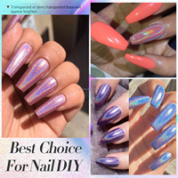 Poudre magnétique 8 couleurs, poudre laser arc-en-ciel, poudre fine holographique magique pour nail art, effet miroir