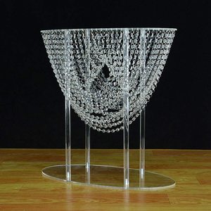 Soporte de Flores de Acrílico Transparente con Cuentas de Cristal, Centro de Mesa para Bodas, Candelabro, Florero, Exhibidor para Eventos y Fiestas, Venta al Por Mayor - Product Image 5