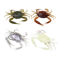 Appât souple en Silicone pour la pêche sur route, leurre pour attraper des poissons, matériel pour pêcher le crabe, avec hameçon, Simulation 3D, 1 pièce