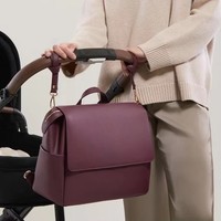 Sac à langer personnalisé en cuir végétalien avec poches isothermes pour biberons et compartiment pour ordinateur portable, sac à dos et bandoulière amovibles pour parents