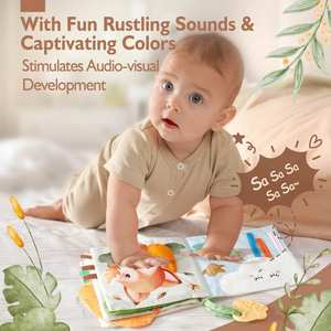 Libro de Tela Interactivo para Bebés con Texturas para la Dentición, para Bebés de 3 Meses en Adelante - Product Image 2