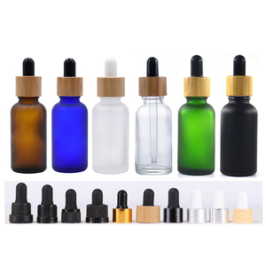 Tùy Chỉnh 5Ml <span class=keywords><strong>10Ml</strong></span> 15Ml 30Ml 50Ml 100Ml Trang Trí Matte Màu Đen Frosted Thủy Tinh Huyết Thanh Tinh Dầu Chai Nhỏ Giọt Với Nắp Tre - Product Image 6