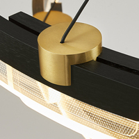 Lustre LED minimaliste moderne, luminaire suspendu en forme d'anneau pour salon, chambre à coucher, îlot de cuisine, lampe suspendue en acrylique circulaire