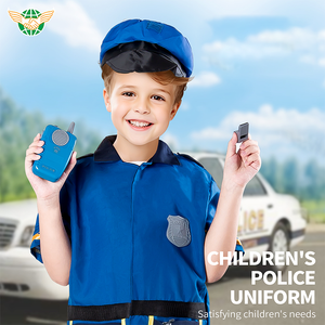 Vente en gros Haut à manches courtes unisexe Uniforme de police avec kit de <span class=keywords><strong>maquillage</strong></span> Jouets pour enfants Party Cosplay Costume pour garçons et filles - Product Image 5