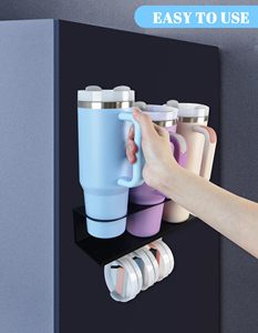 Organizador Magnético para Botellas de Agua, para Vasos Stanley de 40 y 30 oz, Soporte Magnético para Vasos, para Refrigerador, Cocina, Estante de Almacenamiento para Vasos - Product Image 2