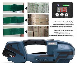 Automatic V2 Handheld Electric Baler Charging <b>Battery</b> Powered Strapping Machine Hot Melt PP Strap PET Plastic Steel Baler - Product Image 5