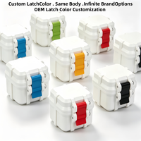 Boîte de rangement rectangulaire empilable en PETG antichoc à 4 compartiments de 3 ml, support d'échantillons pour pharmacie et laboratoire, emballage pour poudre lyophilisée