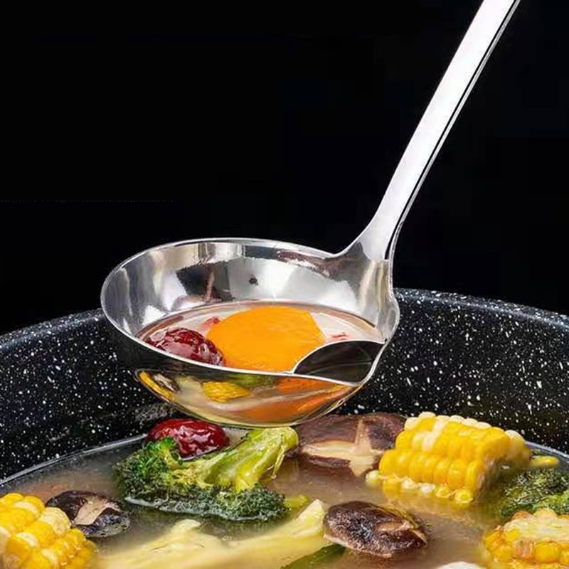 Новинка, разделяющая масло, ложка для супа, из нержавеющей стали, ковш для супа, кухонные аксессуары