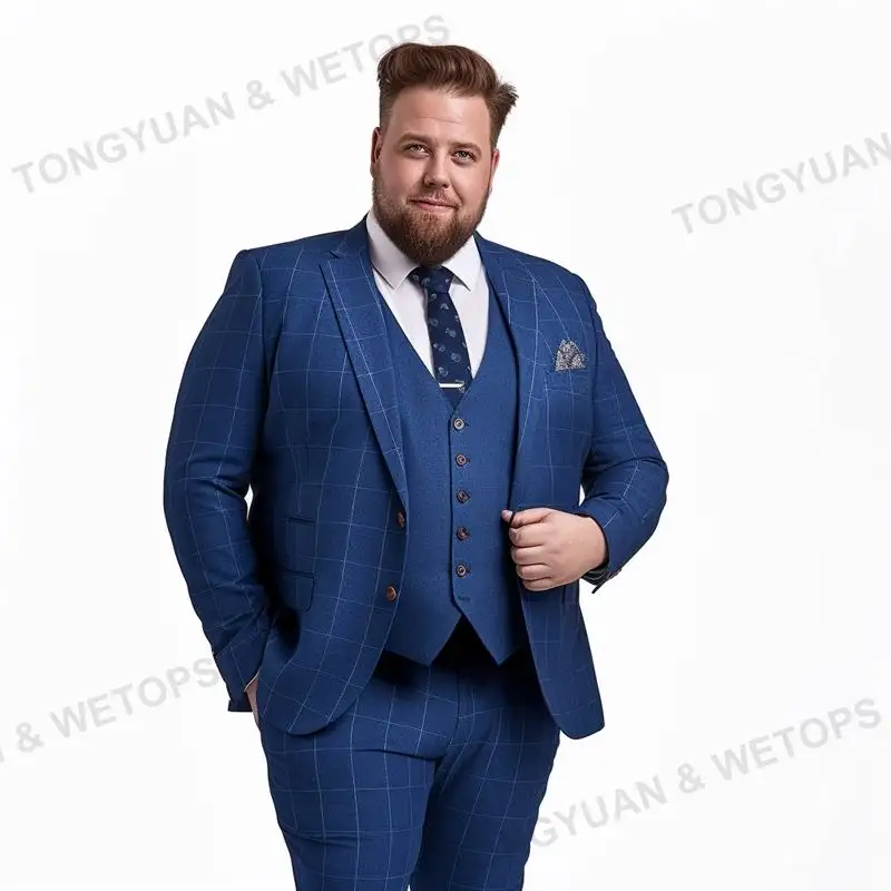 Customized designs plus size men's suits for business wedding casual party wear