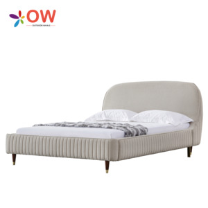 Foshan Factory Direct Fabric Muebles de <span class=keywords><strong>hotel</strong></span> Contemporáneo Ecológico Lujo Tapizado Cabecero Queen Bed Solution Apartment - Product Image 2